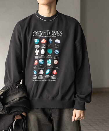 Gem Stone Cropped Sweat
