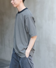 FORK&SPOON　ボーダープレーティングショートスリーブTシャツ