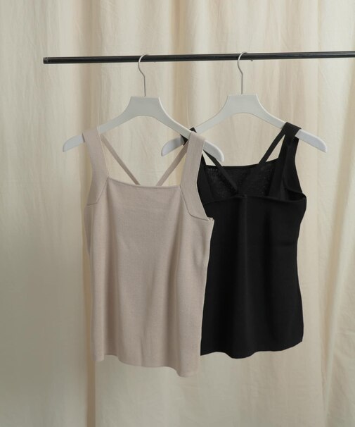 バッククロスニットタンクトップ