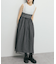 チュールレイヤードチェックスカート