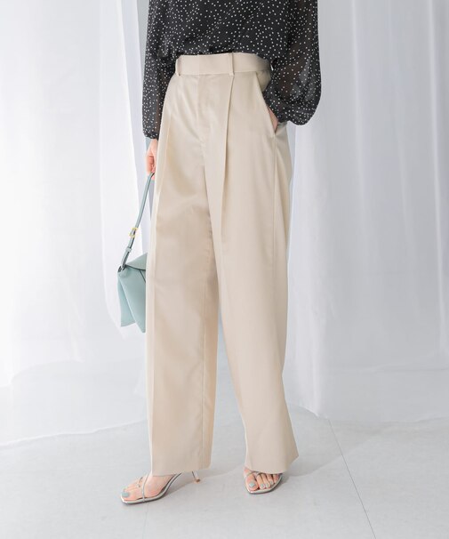 ハイウエストワイドスラックス