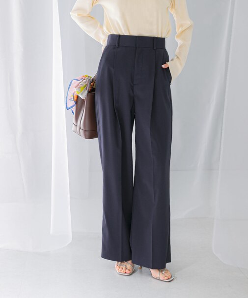 ハイウエストワイドスラックス