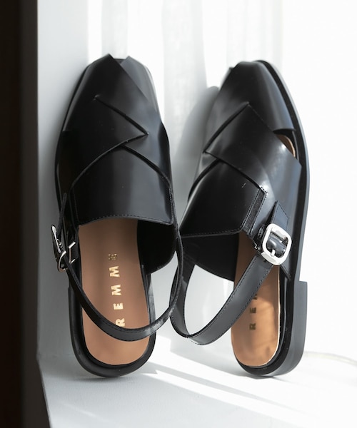 【完売品・25SS】REMME レメ ゴムストラップフラットシューズ サイズ36 REMME バレエシューズ パンプス 「REMME／レメ」ゴムストラップ