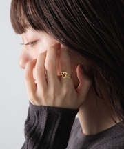 Lapuis　Line Coil Heart リング