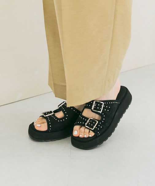 MOHI スエードプラットフォームサンダル