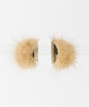 dix METAL FUR EARRING∴