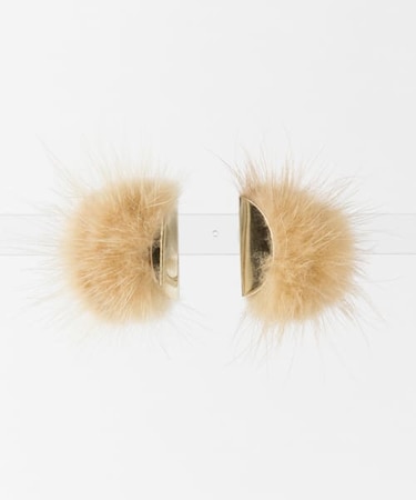 dix METAL FUR EARRING∴