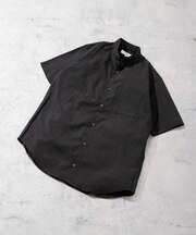 『防シワ』『XLサイズあり』ハイパフォーマンスリネンバンド半袖シャツ