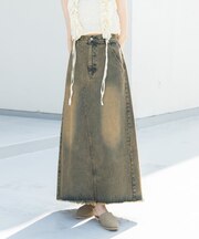 バックスリットデニムスカート