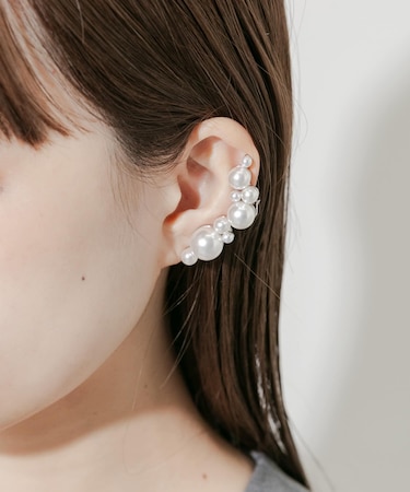 ランダムパールカタミミイヤリング