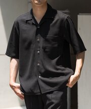『WEB限定』『セットアップ対応』パナマ風オープンカラー半袖シャツ