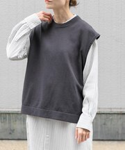 FORK&SPOON　クルーネックニットベスト
