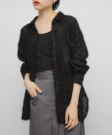 フェザーロングシャツ