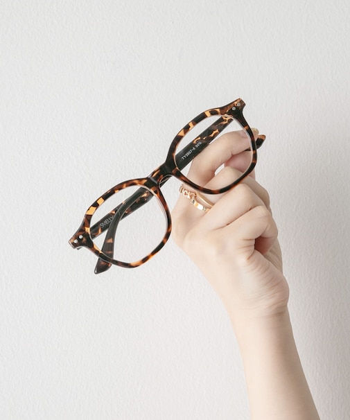 オクタゴンフレームダテメガネ