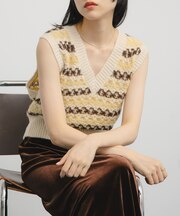 シアージャガードニットベスト