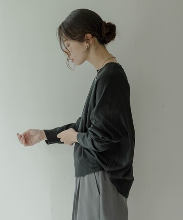 アンチピリングコクーンフォルムニット