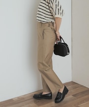 サイドベルトストレートパンツ