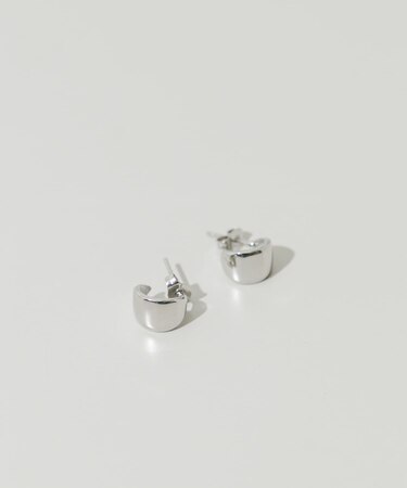 ステンレスミニワイドフープピアス