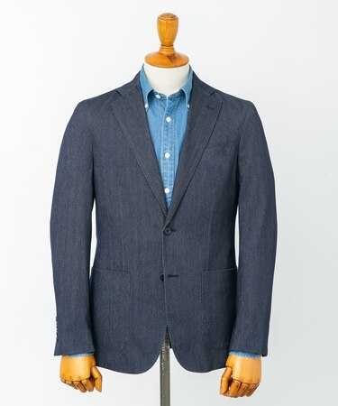 LIFE STYLE TAILOR デニムライクニットジャケット