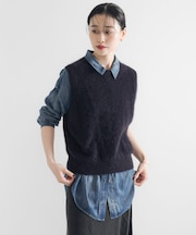 FOX／CASHMEREクルーネックベスト