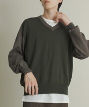ハイショクVネックニット
