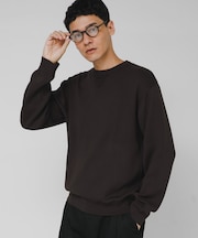 スウェットライクニットプルオーバー