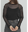 mizuiro ind　mesh dots crew neck pullover