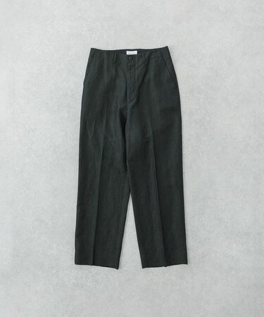 new basic　WOOL LINEN TROUSER