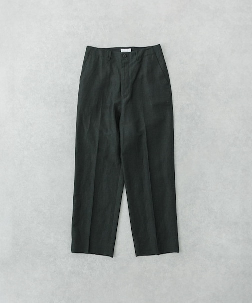 new basic　WOOL LINEN TROUSER