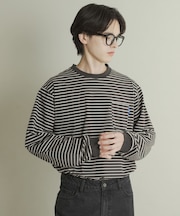 コットンクルーネックロングスリーブTシャツ