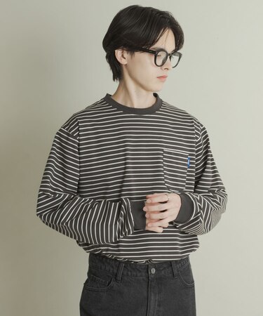 コットンクルーネックロングスリーブTシャツ