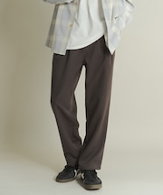 ウールライクダブルタックテーパードパンツ