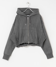 フロントZIPショートフーディー