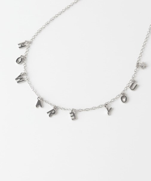 メッセージチャームネックレス