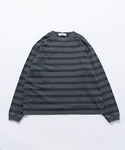 ピグメントボーダーロングスリーブTシャツ