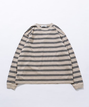 ピグメントボーダーロングスリーブTシャツ