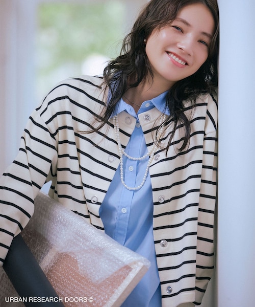 仁村紗和さん着用』『UR TECH 200日ニット』リングドットカーディガン