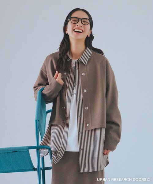 新品　URBANRESEARCH 200日ニットリングドットCD MOCHA 仁村紗和さん着用』『UR TECH 200日ニット』リングドットカーディガン