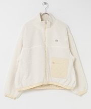 LACOSTE　リブニットスタンドカラーボアジャケット