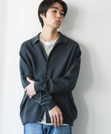 『XLサイズ／WEB限定／仁村紗和さん着用』『UR TECH 200日ニット』シャツ カーディガン