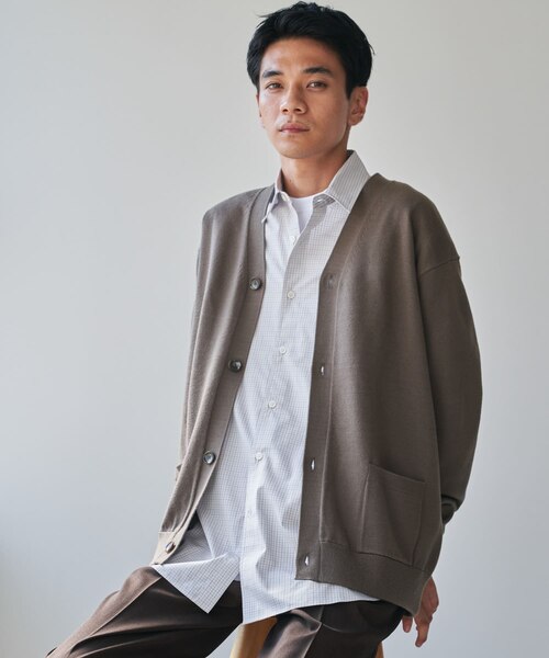 アーバンリサーチ仁村紗和さんURTECH 200日ニットVネックカーディガンBK XLサイズ／WEB限定／仁村紗和さん着用』『UR TECH 200日ニット』V