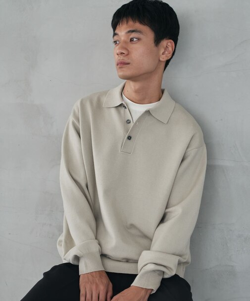 『XLサイズ／WEB限定／仁村紗和さん着用』『UR TECH 200日ニット』 ポロシャツ