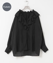 『別注』crinkle crinkle crinkle×URBAN RESEARCH　cotton ruffle blouse