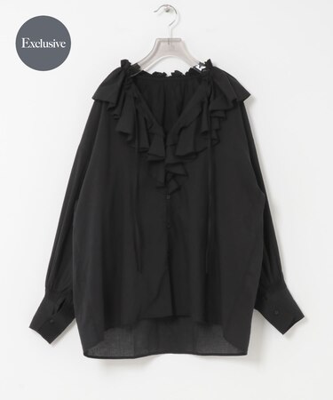 『別注』crinkle crinkle crinkle×URBAN RESEARCH　cotton ruffle blouse