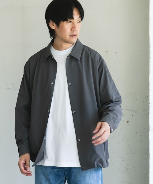 『UR TECH』サマシェア シャツカーディガン　Mサイズ　グレー URBAN RESEARCH DOORS｜『仁村紗和さん着用』『UR TECH