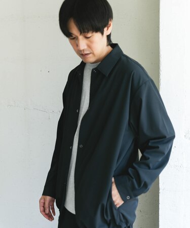 『XLサイズ／WEB限定』『UR TECH』サマシェア ロングスリーブシャツカーディガン