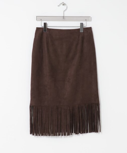 スエードライクフリンジスカート