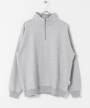 commpost　反毛裏毛ハーフジップスウェット