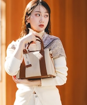 ロゴリボン付2WAYハンドバッグ