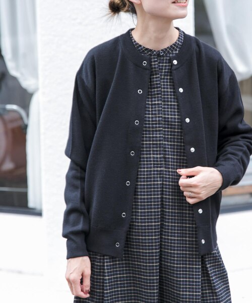 FORK&SPOON ミラノリブクルーネックカーディガン｜アーバンリサーチの